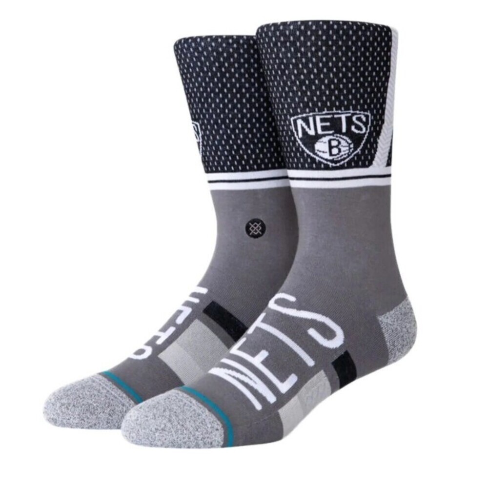 Stance Mens S (3-5.5) Brooklyn Nets Shortcut 2 Infiknit Casual Crew Socks